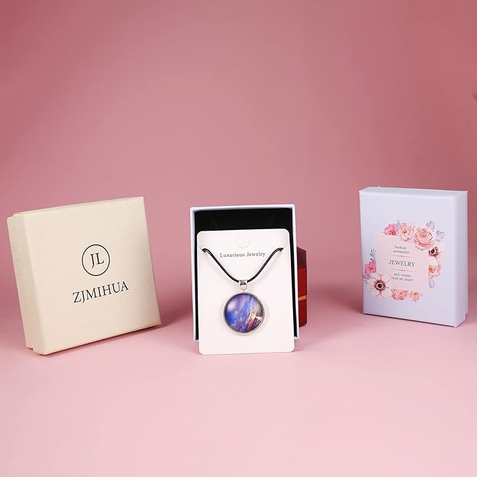 Bezel Pendant Trays Gold and Sliver, Rhinestone Bezel Pendants Trays for DIY Jewelry Craft Making, Picture Necklace Pendant Trays with Clear Glass Cabochons and Chains