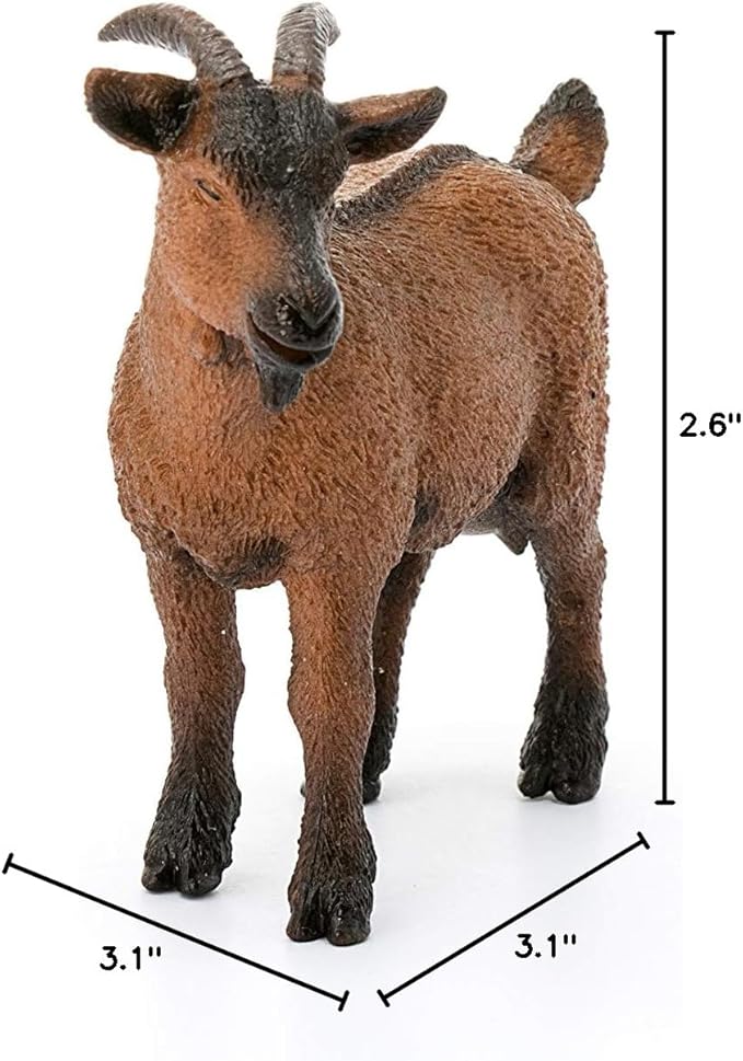 Schleich Farm World Realistic Goat Figurine - Highly Detailed and Durable Farm Animal Toy, Fun and Educational Play for Boys and Girls, Gift for Kids Ages 3+