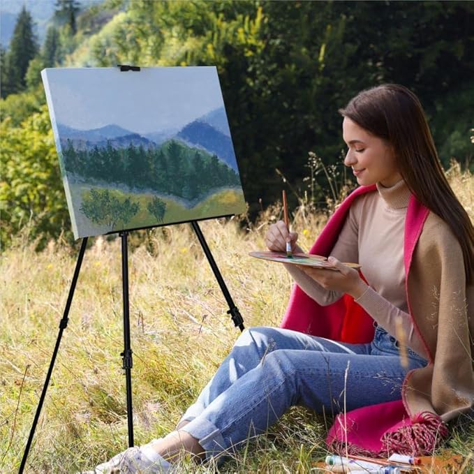 Artify 67 Inches Double Tier Easel Stand, Adjustable Height from 22-67”, 3 in 1, for Painting and Display with a Carrying Bag 4PACK