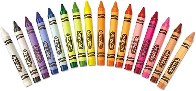Binney & Smith Crayola(R) Large Crayon Set, Lift-Lid Box, Assorted Colors, Box Of 16