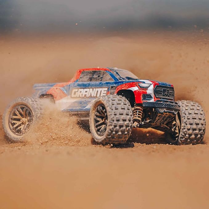 ARRMA RC Truck 1/18 Granite GROM MEGA 380 Brushed 4X4 Monster Truck RTR with Battery & Charger, Blue, ARA2102T1