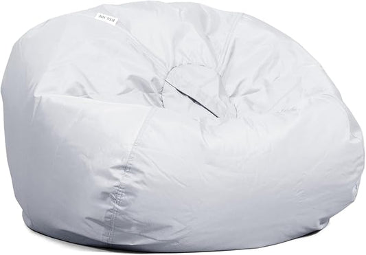 Big Joe Classic Bean Bag Chair, Gray Smartmax, Durable Polyester Nylon Blend, 2 feet Round