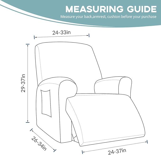 Recliner Chair Cover Lazy Boy Recliner Covers Recliner Covers for Recliner Chair 1 Piece Furniture Protector Prevent wear and pet Hair(Recliner,Tan Brown)