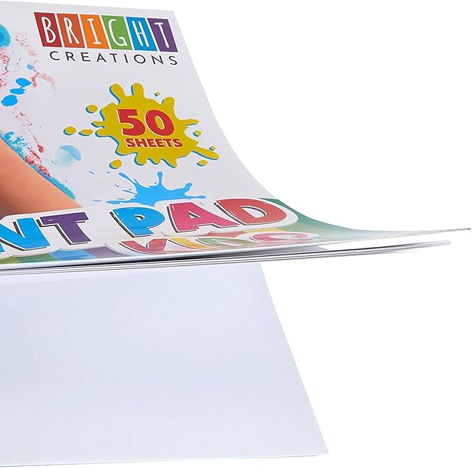 Bright Creations Finger Painting Paper Pad, Kids Art Supplies, 50 Sheets/Pad (17 x 12 in, 2 Pack)