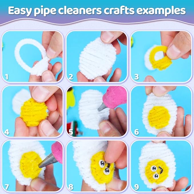 Praisebank Pipe Cleaners for Crafts (200pcs in Light Blue), 12 inch Long Pipe Cleaners, Light Blue Pipe Cleaners.…