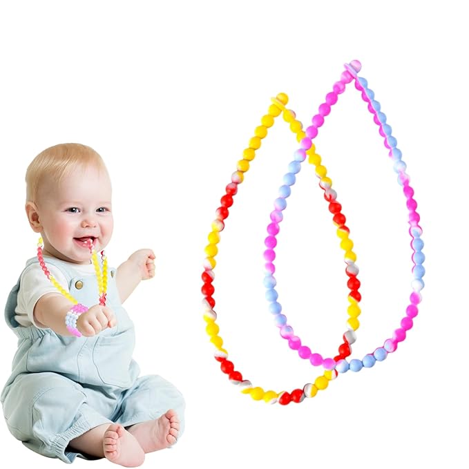 Teething Necklace for Baby,Chewing Necklace for Kids Sensory,Sensory Chew Necklaces for People with Autism, ADHD, and Fidgeting,Chew Necklaces for Sensory Kids,Teething Necklace for Mom