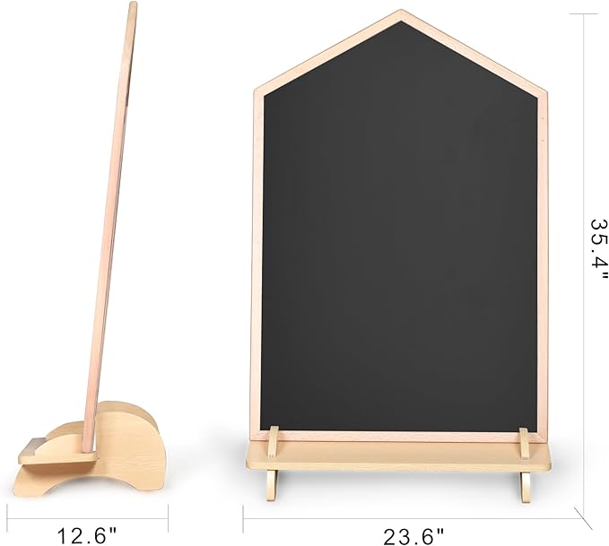 House Design Double-Sided Magnetic Drawing Board w/Detachable Roller for Kids, Extra Large Art Easel for Toddlers Boys and Girls Gift (Wall Mountable)