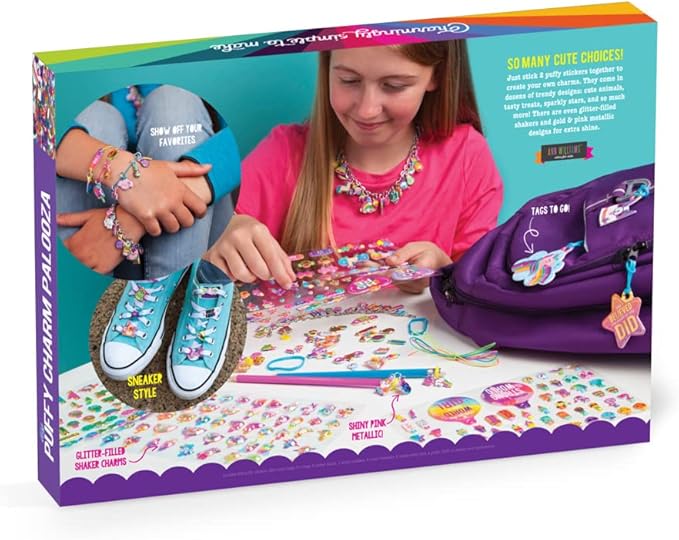 Craft-tastic — Puffy Charm Palooza — DIY Jewelry Craft Kit — Create Personalized Charms Using Easy to Make Puffy Charms — for Kids Ages 6 and Up