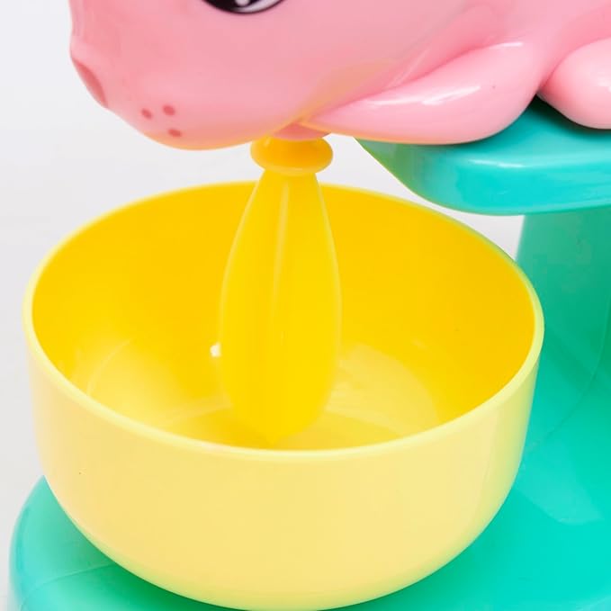 Boley Zoo Troop: Bunny Mixer -14pc Animal Themed Kitchen Playset, Battery Operated Toy Appliance, Food & Cooking Accessories, Pretend Play, Kids Ages 2+