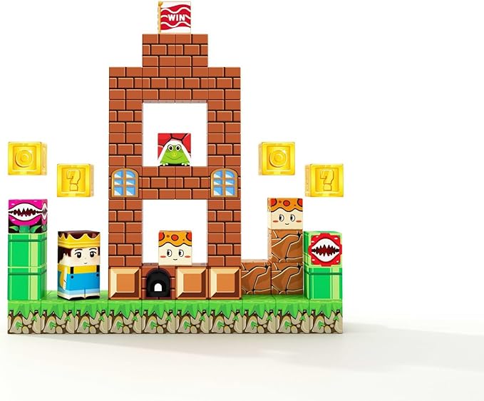 Magnetic Blocks Building Toys - Build Mine Magnet World Set Toddler Kids Sensory Toys for Boys & Girls Ages 3-5 5-7 8-12, 1'' Magnetic Cubes Game Easter Basket Stuffers for Boys