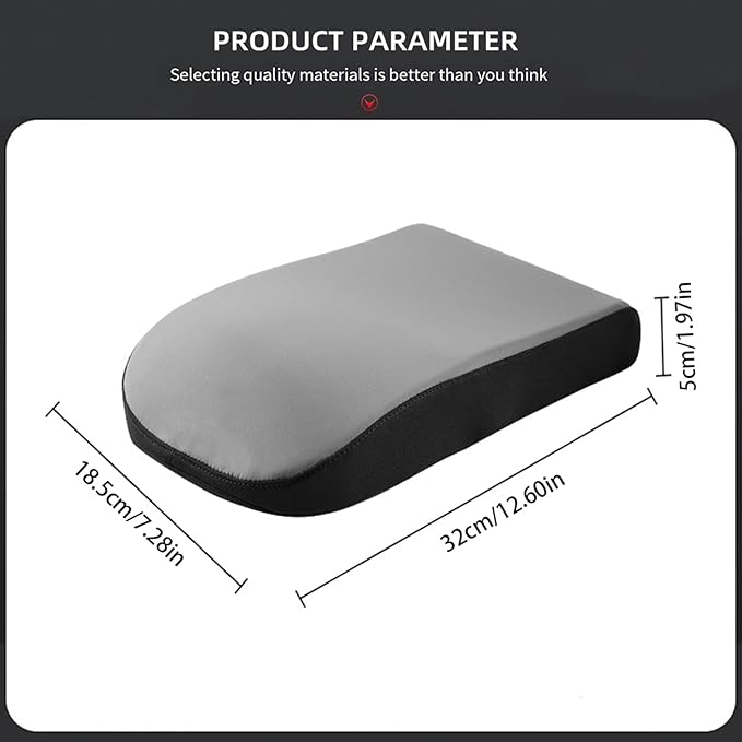 RAKSONIC Upgrade Car Console Armrest Pad,Car Armrest Cushion with Comfortable Memory Foam,Premium Material Car Armrest Cover,Universal Car Center Console Pillow,Car Accessories(Black1)