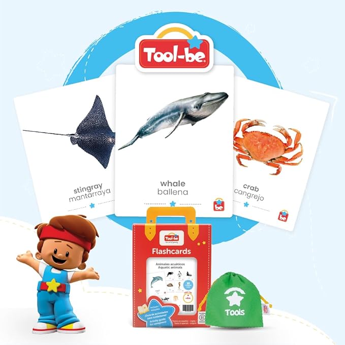 Tool be Sea Animals Bilingual Flash Cards. 18 Photos of Spanish-English flash cards for toddlers 1-3 and kids up to 6 Years. The Montessori Toddler Learning Resources Toys, Toddler Learning Activities