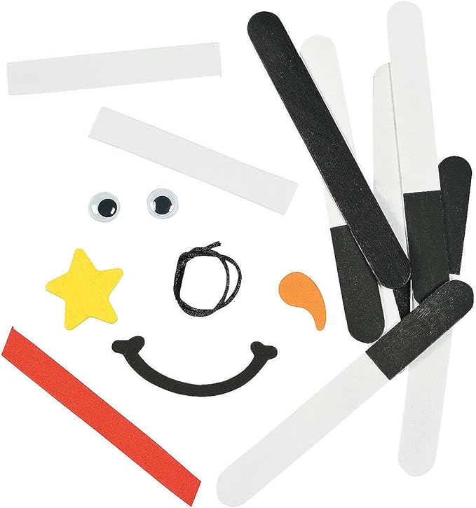 Craft Stick Snowman Banner Craft Kit - Crafts for Kids and Fun Home Activities