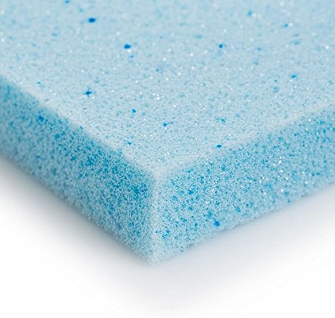 FoamRush 1"x 24" x 24" Gel Cooling Memory Square Foam Cushion, Upholstery Foam, Seat Replacement, Upholstery Sheet, Wheelchair Seat Cushion Replacement, Made in USA