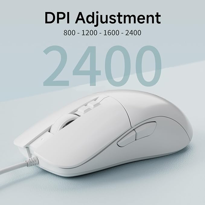 EWEADN Wired Typewriter keyboard and Mouse Combo, Typewriter Style Mechanical Gaming Keyboard,104 Keys Backlit LED Keyboards, Media Control Knob, Wired Keyboard White Switch for Windows/Mac/PC-White