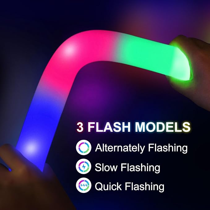 236 PCS Glow in the Dark Party Supplies, Girls Party Favors, 12 PCS Foam Glow Sticks, 12 PCS LED Glasses, 12 PCS Bunny Ear Headband, 100 PCS Glow Sticks and 100 PCS Connectors