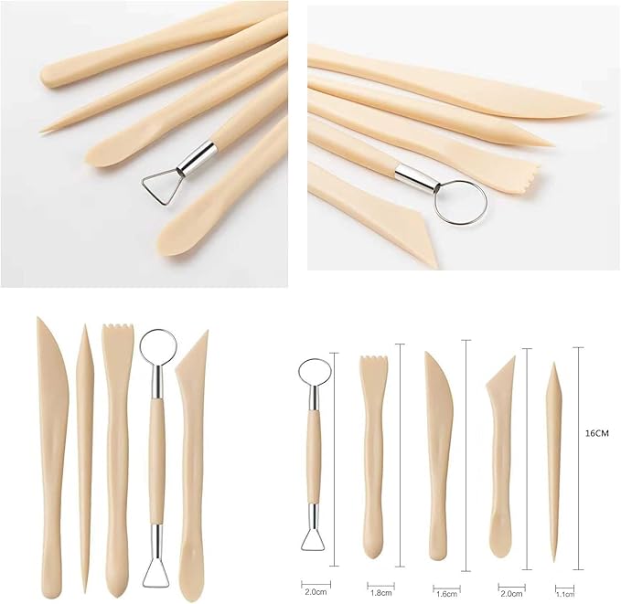 LANGQUN 35pcs Clay Sculpting Tools,Air Dry Clay Tools,Pottery Tools Kit,Polymer Clay Dotting Tools,Ceramic Supplies for Kids and Adults,Modeling,Shaping