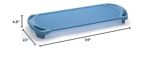 Children’s Factory SpaceLine Nap Cot, Kids Daycare and Preschool Sleeping Cot, Standard Size, Wedgewood