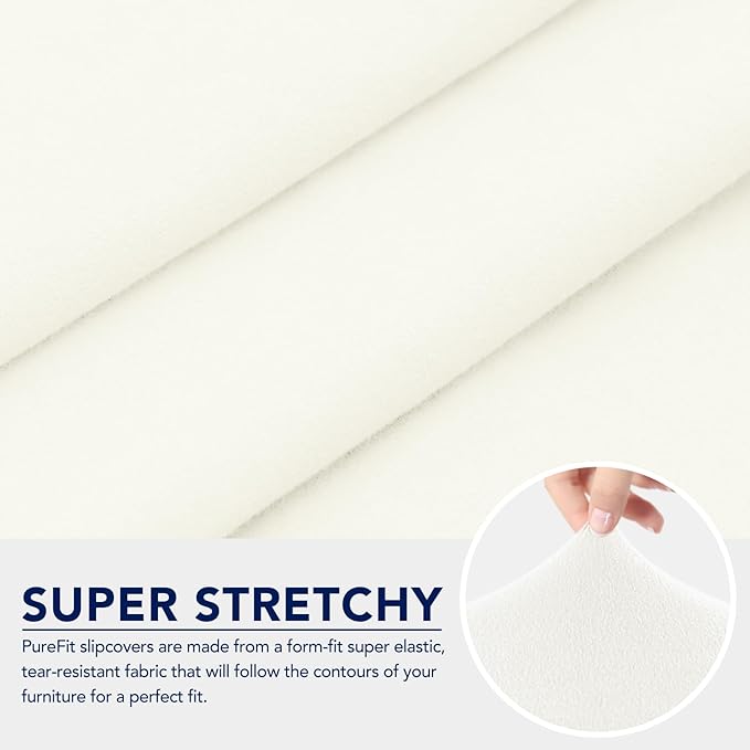 PureFit 100% Dual Waterproof Futon Cover, Waterproof Couch Cover for Futon - Stretch Non Slip Fleece Sofa Covers Washable, Leakproof Furniture Protector for Kids, Pets, Dog (Futon, Beige)