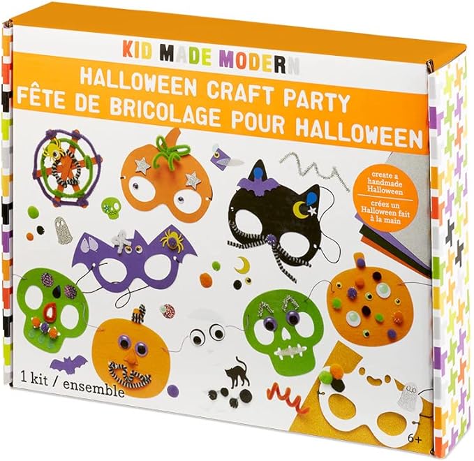 Kid Made Modern Halloween Craft Kit for Kids Ages 6+ - 200+ Pieces DIY Arts and Crafts Kit for Art Projects - Halloween Activities Decorating Kit for Classroom
