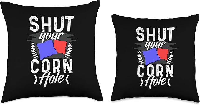 Cornhole Gifts for Men, Women & Kids Funny Bean Bags Cornhole Player Throw Pillow, 16x16, Multicolor