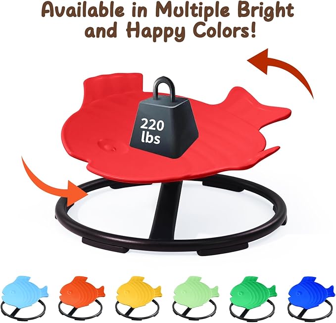 Autism Kids Swivel Chair Sensory Toy Chair for Kids Spinning Chair Kids Toys & Games Balance Physical Therapy Equipment, Kids Indoor Outdoor Play Equipment for Kids 3+
