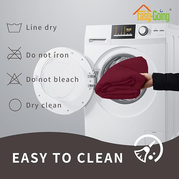 Easy-Going Sofa Slipcover Waterproof Sofa Cover Couch Cover for 4 Cushion Couch with Elastic Straps Washable Non-Slip Furniture Protector Cover for Pets, Dogs, Cat (XX-Large, Wine)