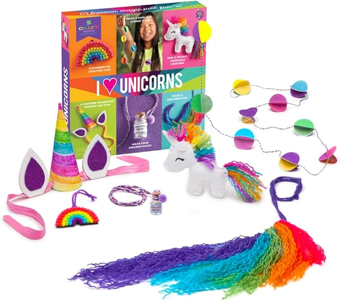 Craft-tastic — DIY Arts & Craft — I Love Unicorns Kit — 6 Amazing Unicorn-Inspired Projects! — For Ages 7+