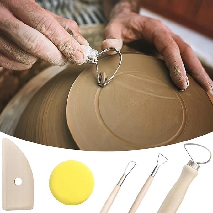 Clay Tools,19 PCS DIY Sculpting Set Ceramics Polymer Clay kit for Pottery Modeling, Carving,Smoothing & Measuring for Beginner