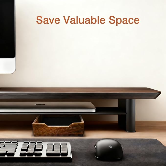 Moginno Desk Tray Organizer Drawer for Home Office, Desktop Accessories Walnut Desk Organizer Tray for Keys, Pen, Watch