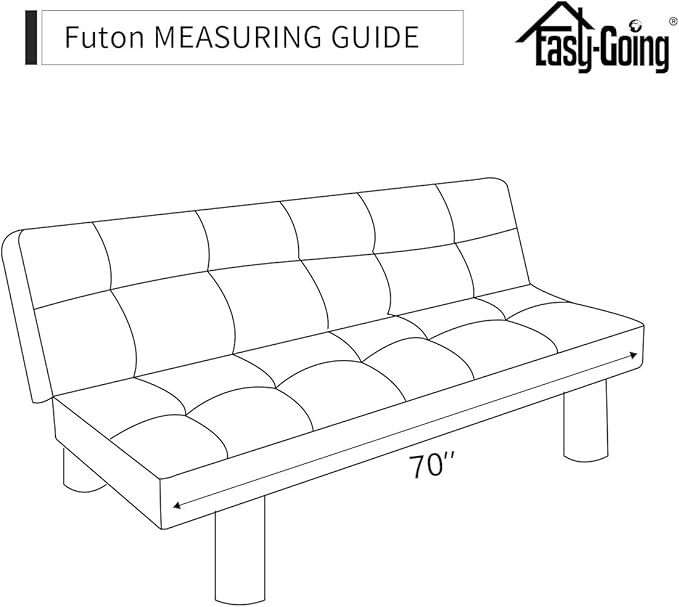 Easy-Going Sofa Slipcover Futon Cover Waterproof Couch Cover Furniture Protector Cover Pets Covers Whole Fabric No Stitching Non-Slip Fabric Pets Kids Children Dog Cat (Futon, Camel)