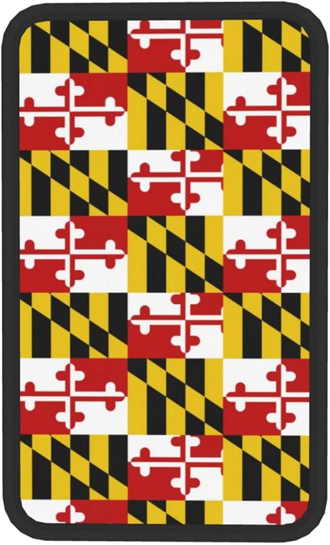 DORKEIXIA Maryland Flag Auto Center Console Armrest Pad Universal Car Center Console Cover Seat Box Cover for Sedan, Van, SUV, Truck Car Accessorie