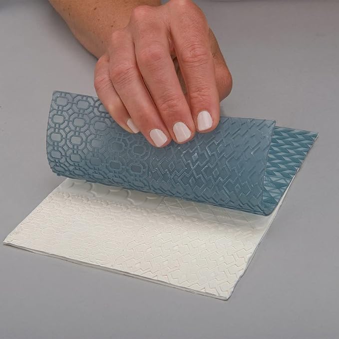 Sculpey Tools Geometric Texture Sheet Set, reusable 2 piece set, Great for all types of DIY crafts, polymer clay, jewelry making and mixed media, great for all skill levels