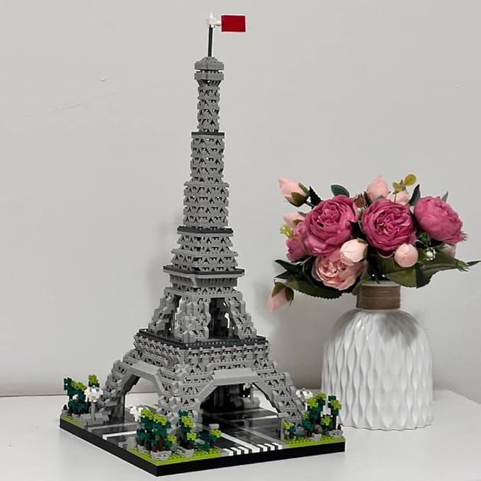 TzFioy France Paris Eiffel Tower Building Blocks Set (3585Pcs) Famous World Architecture Educational Toys Micro Bricks for Kids Adults