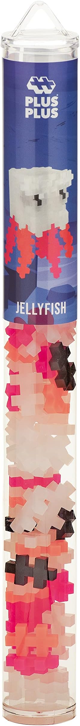 PLUS PLUS 3D Puzzle Building Block Set, 70 Mini Interlocking Pieces, Fun STEM Toys for Kids - Jellyfish Mini Maker Tube