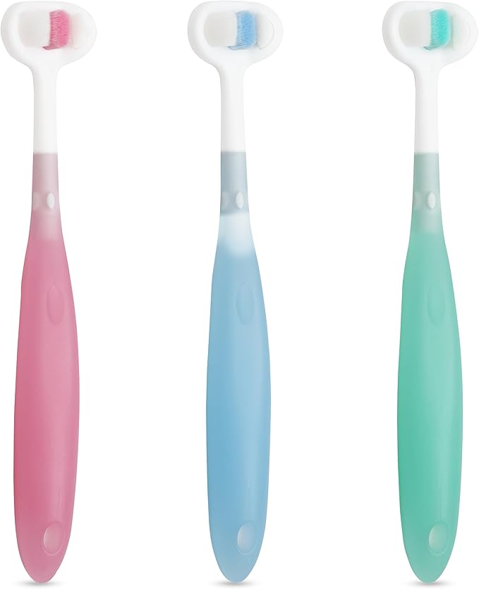 Extra Soft Toddler Toothbrush , Toddler toothbrushes 1-2 Toothhugger High Efficient 3 Sides Baby Toothbrush 12 months and up, Infant Toothbrush, Toddler Toothbrushes 1-3, Baby Toothbrush (3 Pack)
