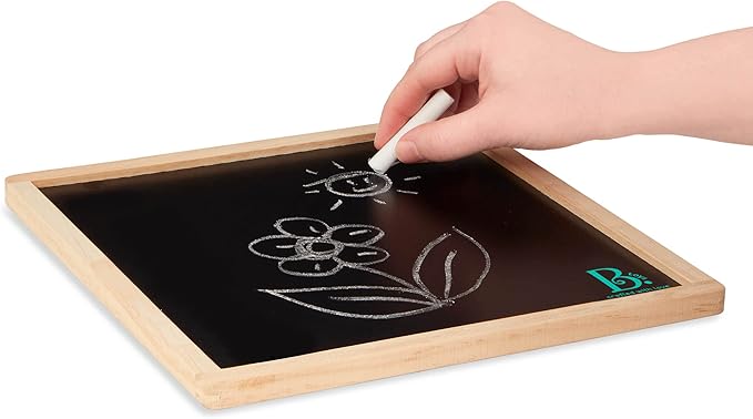 B. Toys- Magnetic Alphabetic- Wooden Alphabet Puzzle – Double-Sided Puzzle & Chalkboard – 26 Magnetic Letter Pieces – 2-in-1 Puzzle for Kids – 3 Years +