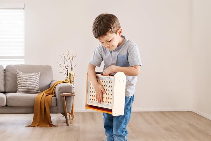 Hape Science Experiment Toolbox | Colorful Wooden 32 Experiment Kit, Fun Educational Science Kids Toy Set & Know-How Instruction App