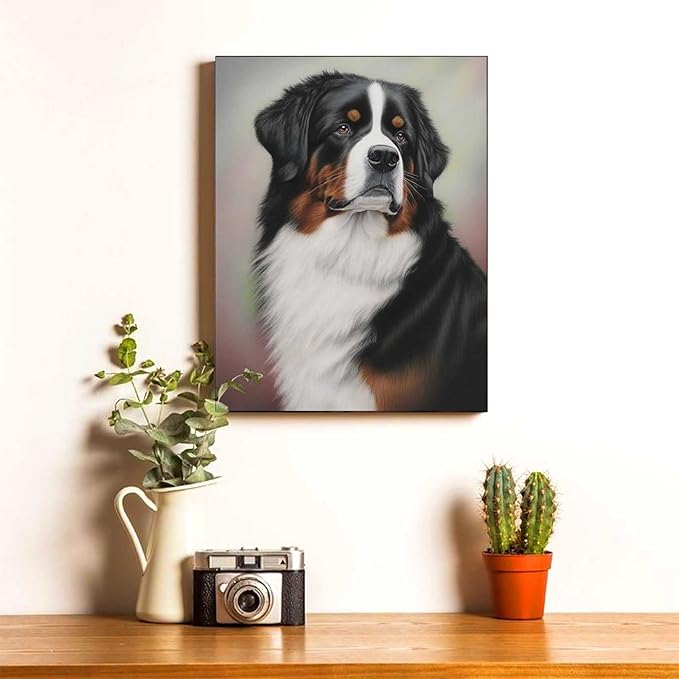 500 Pieces Wooden Jigsaw Puzzles for Adults - Bernese Mountain Dogs Challenging Puzzle Fun Family Game Decompress Toys Adults Home Decoration Colorful Puzzle Unique Gifts for Dog Lovers