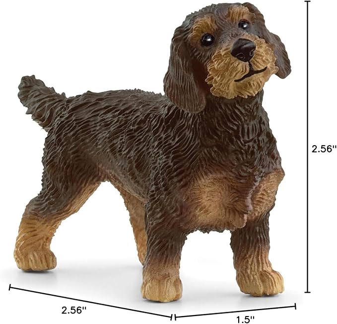 Schleich Farm World New 2024 Farm Animal Toy Wire Haired Dachshund Dog Toy Figurine