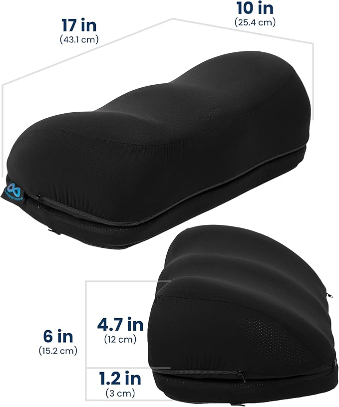 Everlasting Comfort Adjustable Cloud Foot Rest for Under Desk at Work with Pressure Point Nodes - Comfortable Memory Foam Office Foot Stool & Under Desk Pillow for Gaming & Home Accessories