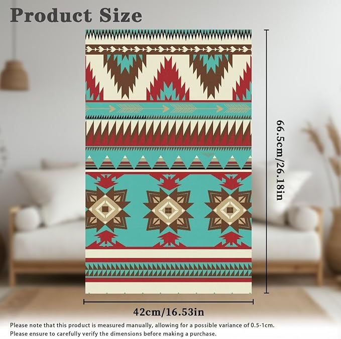 Navajo Aztec Sofa Headrest Covers Fabric Recliner Covers Pet Scratch Resistant Couch Headrest Covers Furniture Protector for Living Room 1 Pcs