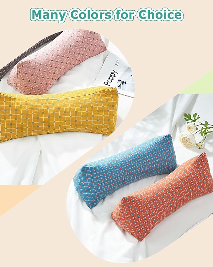 Adjustable Buckwheat Pillow for Custom Buckwheat Pillows for Sleeping, Neck and Shoulder Support for All Sleep Positions, Removable Hulls Cooling Breathable, Orange Red 6 * 15 inch