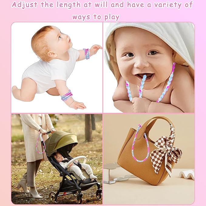 Teething Necklace for Baby,Chewing Necklace for Kids Sensory,Sensory Chew Necklaces for People with Autism, ADHD, and Fidgeting,Chew Necklaces for Sensory Kids,Teething Necklace for Mom