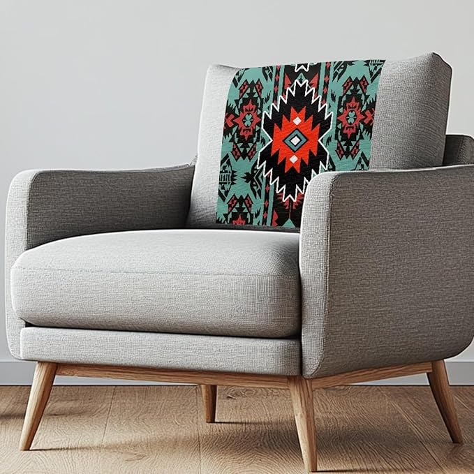 Classic Recliner Headrest Cover Fabric Western Sofa Headrest Slipcovers Covers Pet Scratch Resistant Non Slip Couch Headrest Covers for Home 1 Pack