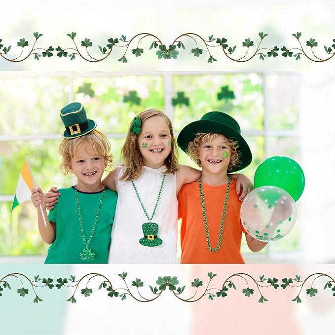 129 PCS St. Patricks Day Party Favors Set, St. Patrick's Day Accessories-Shamrock Glasses Necklaces Bracelets Tattoos Buttons Pins St. Patrick's Day Decorations Saint Patricks Day Party Supplies