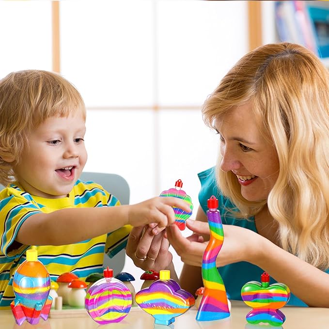 Libima 40 Pcs Sand Art Necklaces for Kids Bulk Sand Art Bottle, Colored Sand for Crafts Create Your Own Sand Art Sets for DIY Craft Making Classroom Activities Party Favors, Without Sand