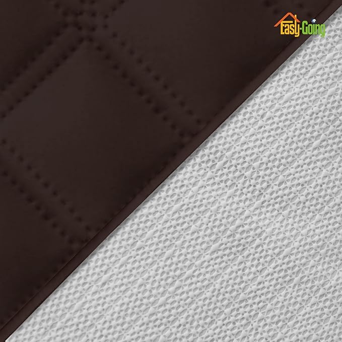 Easy-Going Sofa Slipcover Waterproof Sofa Cover Couch Cover for 4 Cushion Couch with Elastic Straps Washable Non-Slip Furniture Protector Cover for Pets, Dogs, Cat (XX-Large, Chocolate)