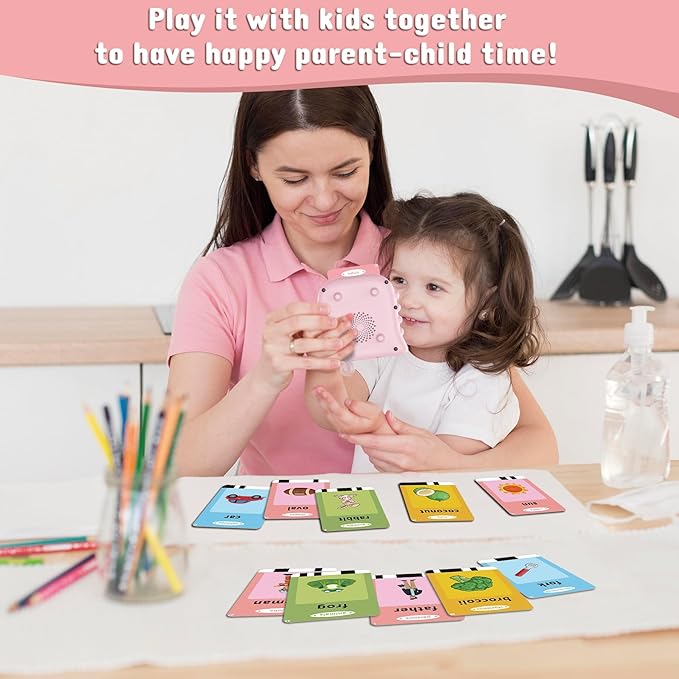 Pocket Speech Therapy Materials for Toddler 1-6, 510 Sight Words Talking Flash Cards, Autism Sensory Toys Montessori Learning Resources Kindergarten Preschool Educational Toys, Birthday Gift for Girls