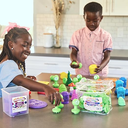 Colorations Alphabet Dough Stampers Set, Lowercase Letters, 26 Letter Stamps for Toddlers & Preschool Kids, Learn ABC & Spelling, Play Dough Creative Play for Classrooms, Daycare, School, Homeschool
